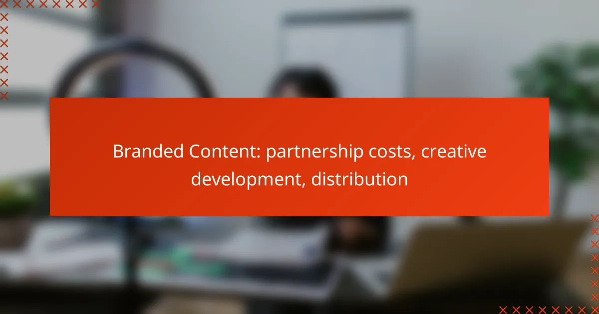 Branded Content: partnership costs, creative development, distribution