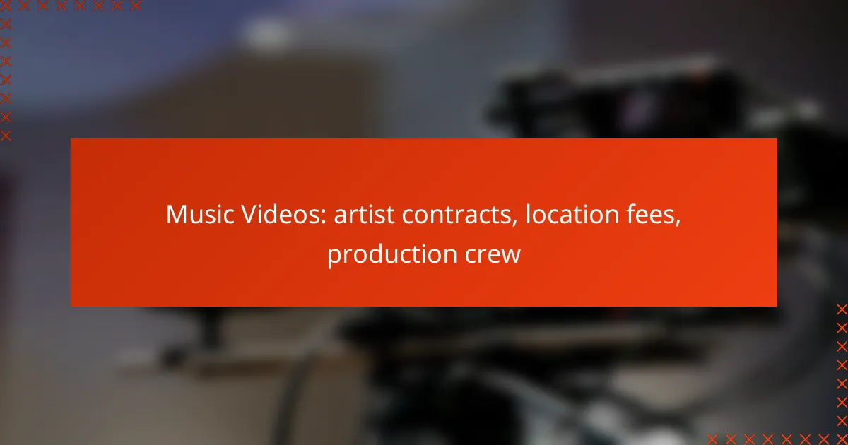 Music Videos: artist contracts, location fees, production crew