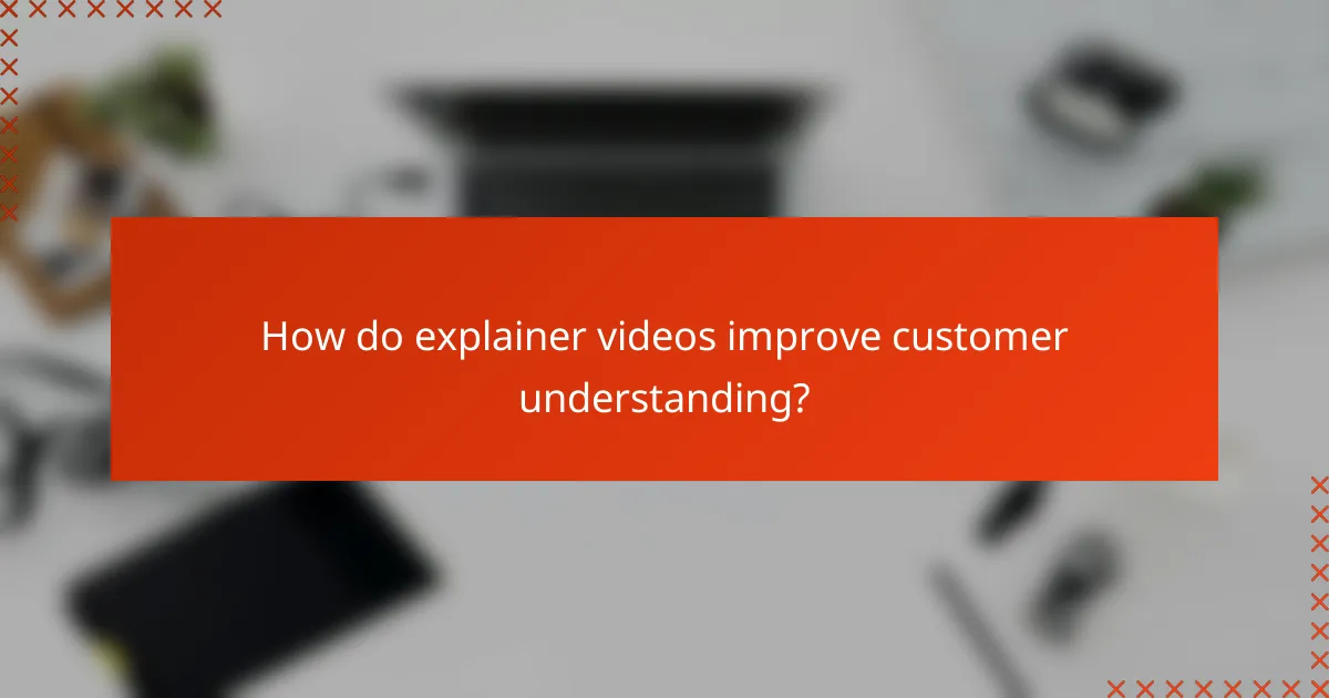 How do explainer videos improve customer understanding?