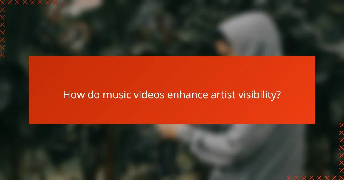How do music videos enhance artist visibility?