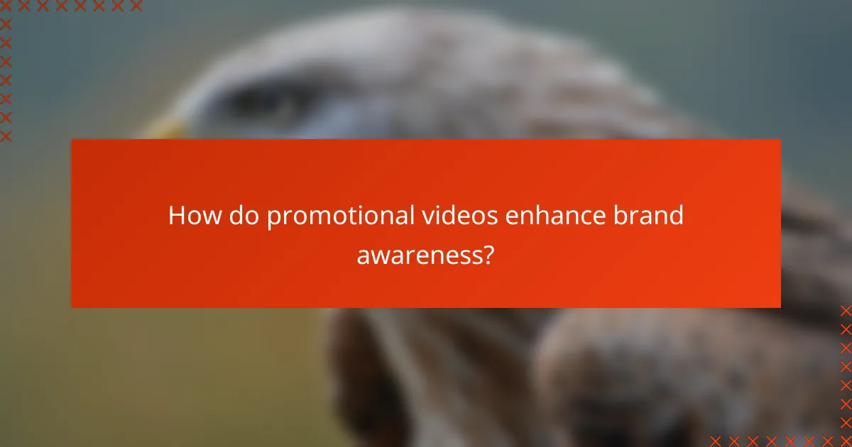 How do promotional videos enhance brand awareness?