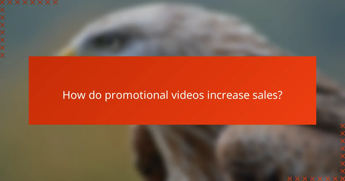 How do promotional videos increase sales?