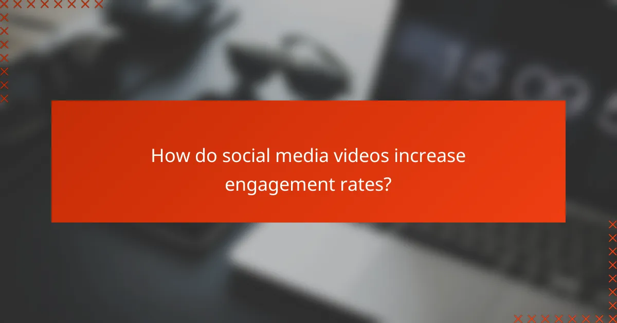 How do social media videos increase engagement rates?