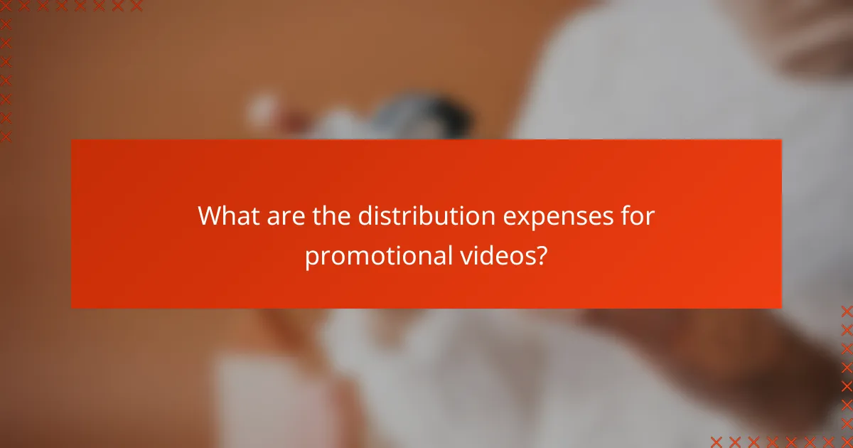 What are the distribution expenses for promotional videos?