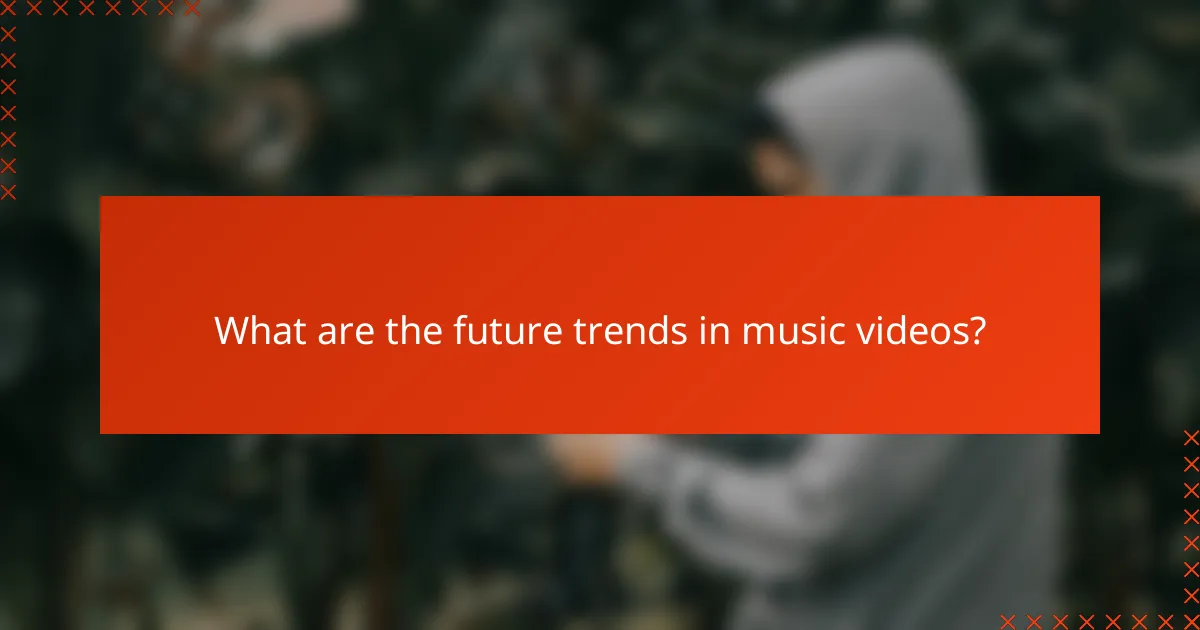 What are the future trends in music videos?