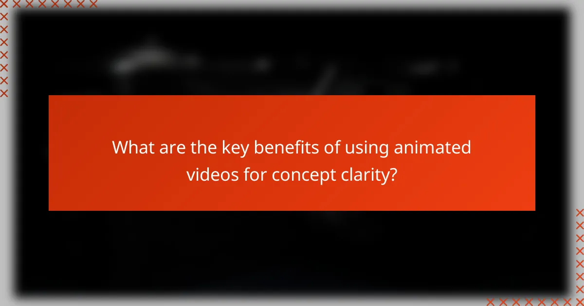 What are the key benefits of using animated videos for concept clarity?