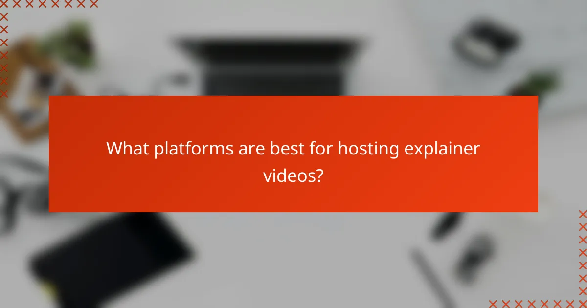 What platforms are best for hosting explainer videos?